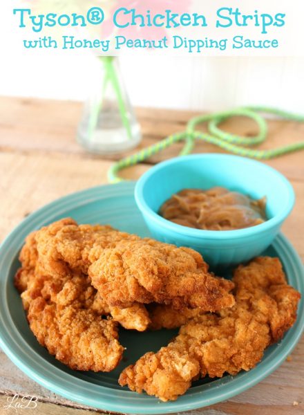 Tyson Chicken Strips with Honey Peanut Dipping Sauce